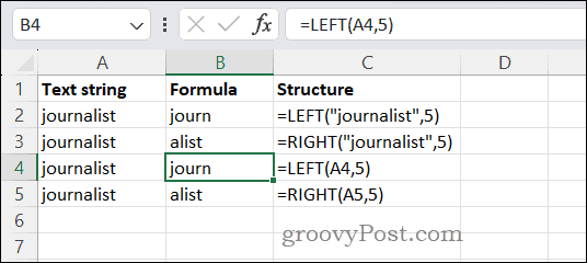 Использование функций ВЛЕВО и ВПРАВО в Excel