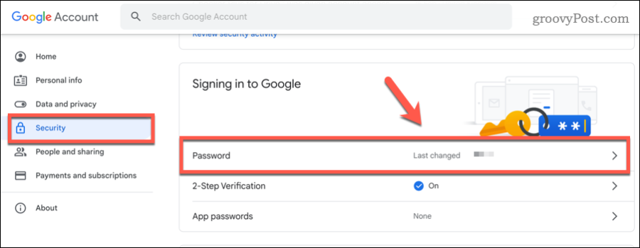 Изменение пароля Gmail
