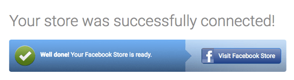 Вы получите подтверждение на StoreYa, как только ваш магазин Facebook будет успешно импортирован.