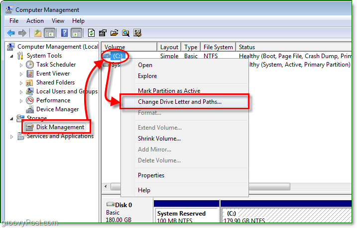 Как изменить буквы диска в Windows 7 или Vista