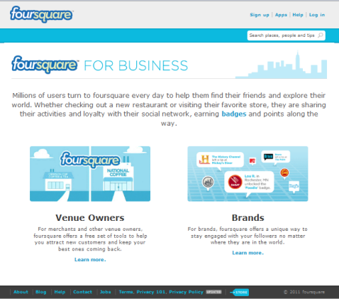 Foursquare для бизнеса