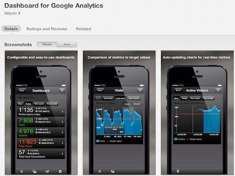 приложение Google Analytics