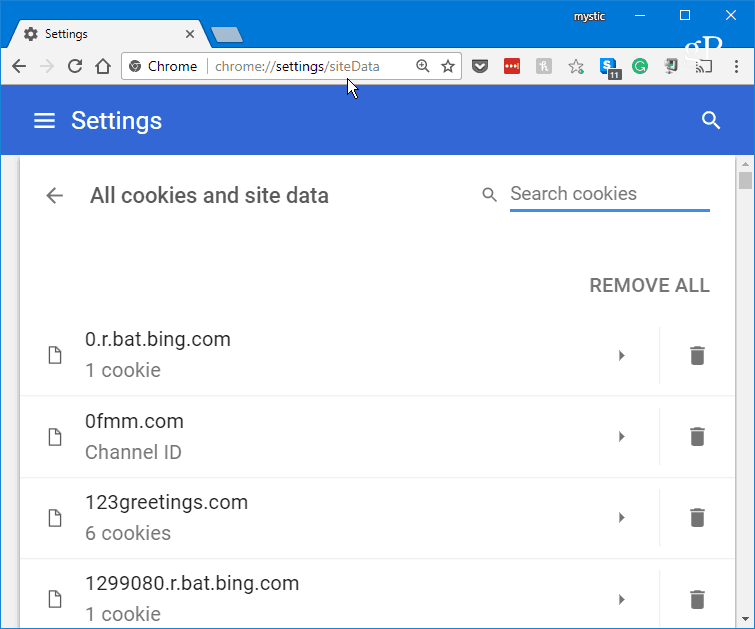 Поиск файлов cookie в Chrome