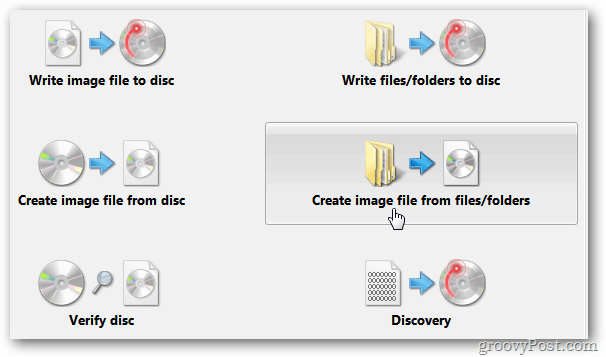 Создать файл изображения из файлов папок