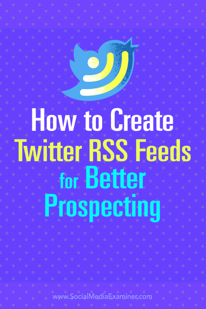 Советы о том, как создавать RSS-потоки для Twitter для лучшего поиска потенциальных клиентов.