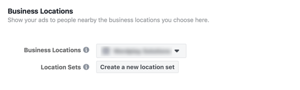 Возможность создания нового местоположения для вашей бизнес-рекламы в Facebook.