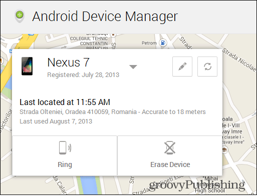 Карта диспетчера устройств Android