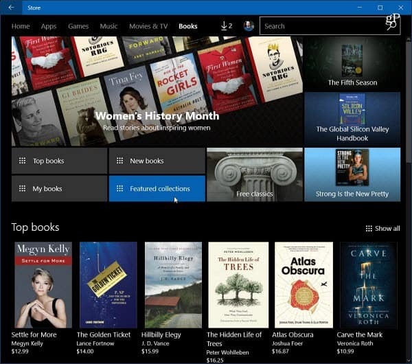 Windows 10 электронные книги