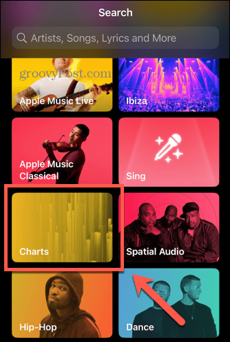 категория музыкальных чартов Apple