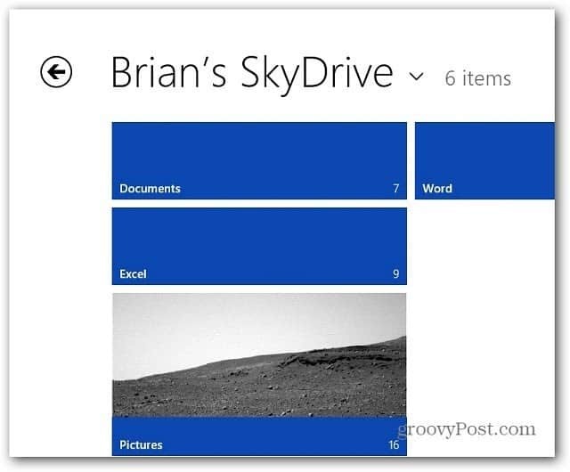 Метро Thumb View SkyDrive