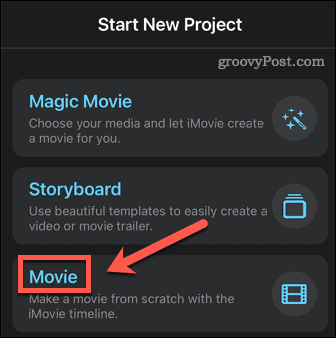 imovie создать фильм