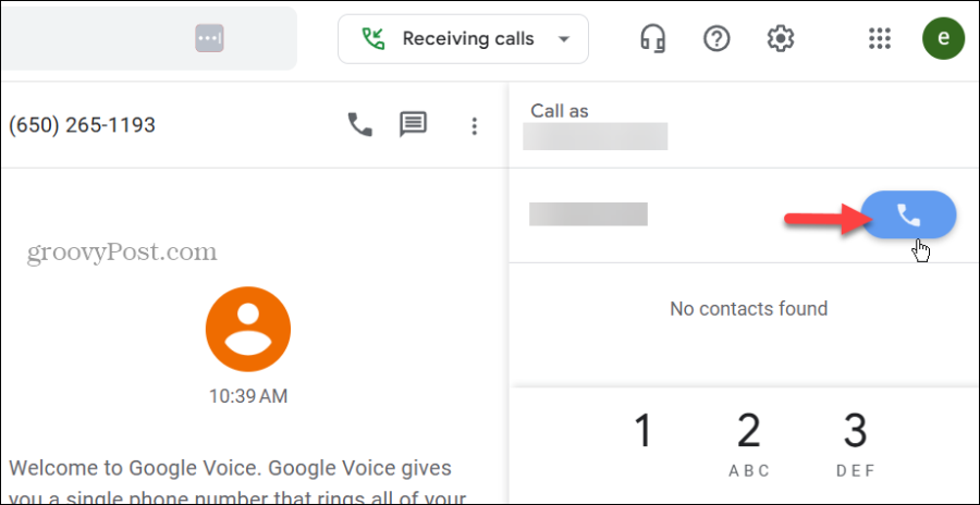 совершать звонки Google Voice