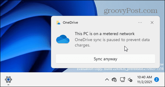 Сообщение об ограничении количества подключений OneDrive