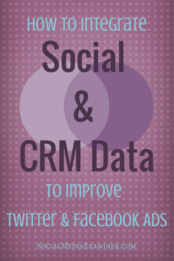 Как интегрировать данные социальных сетей и CRM для улучшения рекламы в Twitter и Facebook: Social Media Examiner