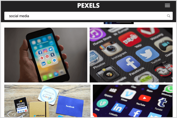 Поиск по ключевым словам Pexels для стоковых изображений