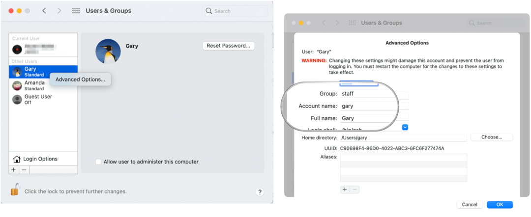 Скрыть учетные записи пользователей на Mac Имя учетной записи Mac