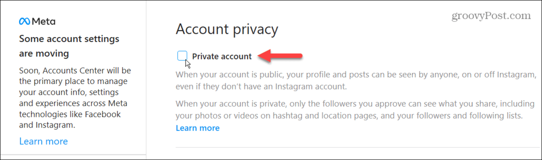 Сделайте свой аккаунт в Instagram приватным
