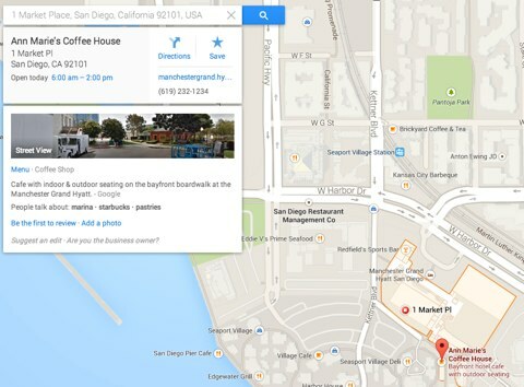 информация о компании на картах google