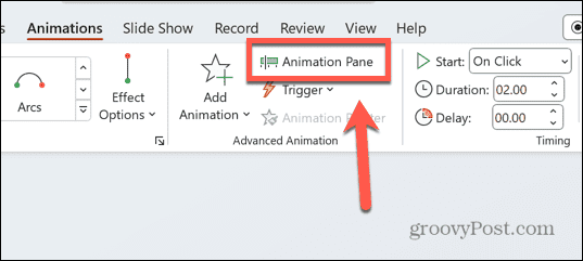 панель анимации powerpoint
